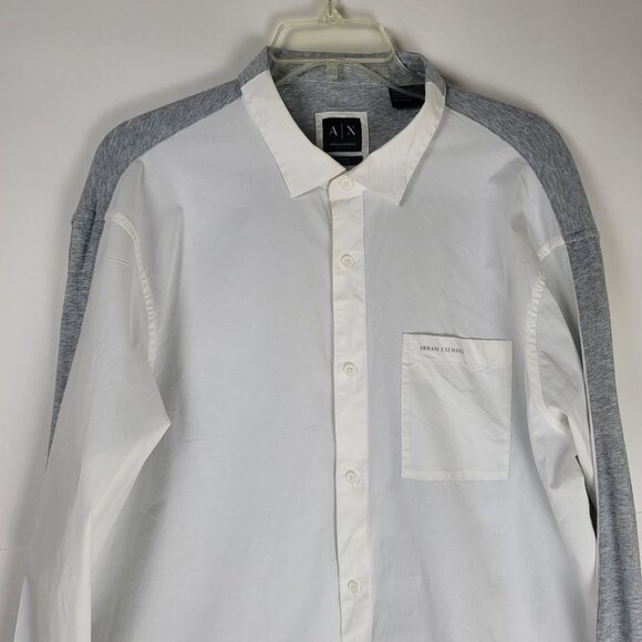 Armani Exchange Shirt Men Regular Fit Two Tone Size XXL - Picture 5 of 9